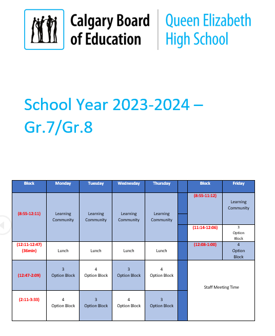 Back to School - Queen Elizabeth High School